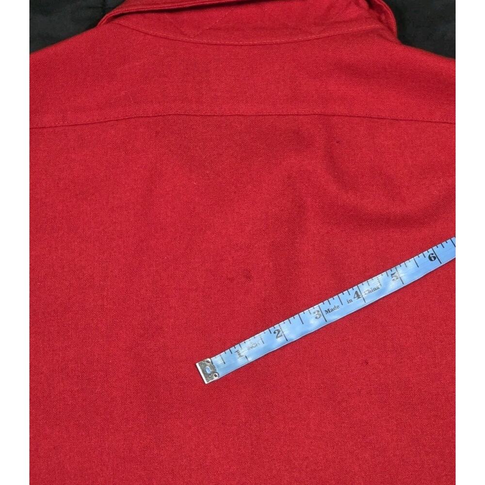 Vintage Pendleton Virgin Wool Shirt USA Button-Up Casual Red Mens Medium *READ* - Picture 6 of 8